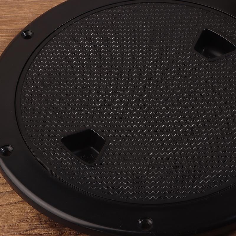 TMOY 4 / 6 / 8In Nhựa ABS Trắng Đen Sàn Tròn Tấm Kiểm Tra Hatch Cover Deck Tấm Chống Trượt Có Thể Tháo Rời Cho Marine RV Du Thuyền Thuyền TCVN