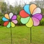 Mưa Nhiều Màu Sắc Dazy Flower Spinner Cối Xay Gió Sân Vườn Trang Trí Ngoài Trời Emkk