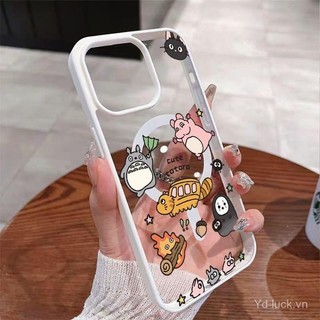 Ốp điện thoại từ tính hình Totoro dễ thương, chống sốc, tương thích với iPhone 12 11 16 Pro Max 15 14 Pro 13 12 Pro 11 Pro 16 15 Pro 14 Plus 13 Pro 12 Pro Max 11 Pro Max 16 Pro 15 Pro Max 14, chống mồ hôi và chống sốc