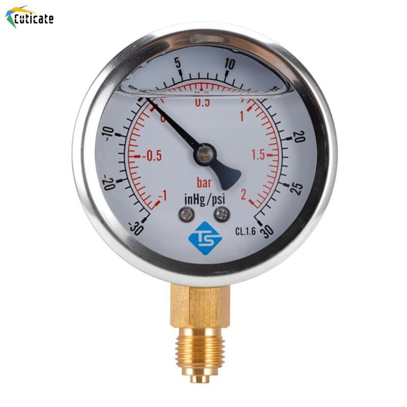 Đồng hồ đo áp suất chân không 68 Mm, -1 / 0 Thanh và -30 * - Kết nối nam dưới