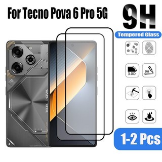 1-2 Chiếc Tecno Pova 6 Pro 5G Kính Cường Lực Bảo Vệ Màn Hình Cho Tecno Pova 6 5 Pro Neo 4G 9D Kính Bảo Vệ Phim
