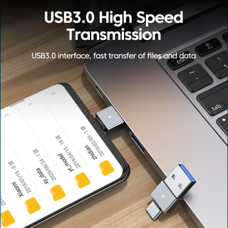 Đầu nối chuyển đổi dữ liệu Elough USB3.0 Male sang USB C Male với đèn LED