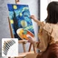 ESSENCEH 12 Chiếc Vẽ Tay Màu Nước, Bộ Bàn Chải Màu Nước Nylon Nghệ Thuật Dành Cho Người Mới Bắt Đầu, Tóc Mềm Nhọn Tròn Đầu Phẳng Nghệ Sĩ Bàn Chải Phẳng Quà Tặng