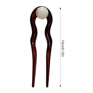 Vintage Hình Chữ U Kẹp Tóc Mặt Sau Đầu Bền Acrylic Kẹp Tóc Dính Cho Tóc DIY Phụ Kiện Tạo Kiểu Tóc