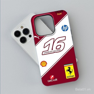 Ốp điện thoại tương thích với iPhone F1 Ferrari Hamilton Leclerc, ốp cho iPhone 16 Pro/15, 14/13 Pro/XS Max, ốp bảo vệ mới IWBC