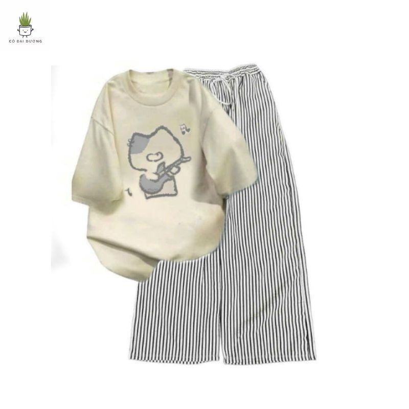 Tổng Hợp Các Sét Bộ Quần Ống Suông Vải Đũi Xốp    + Mix Áo Phông từ chất liệu cotton ---quanaao94