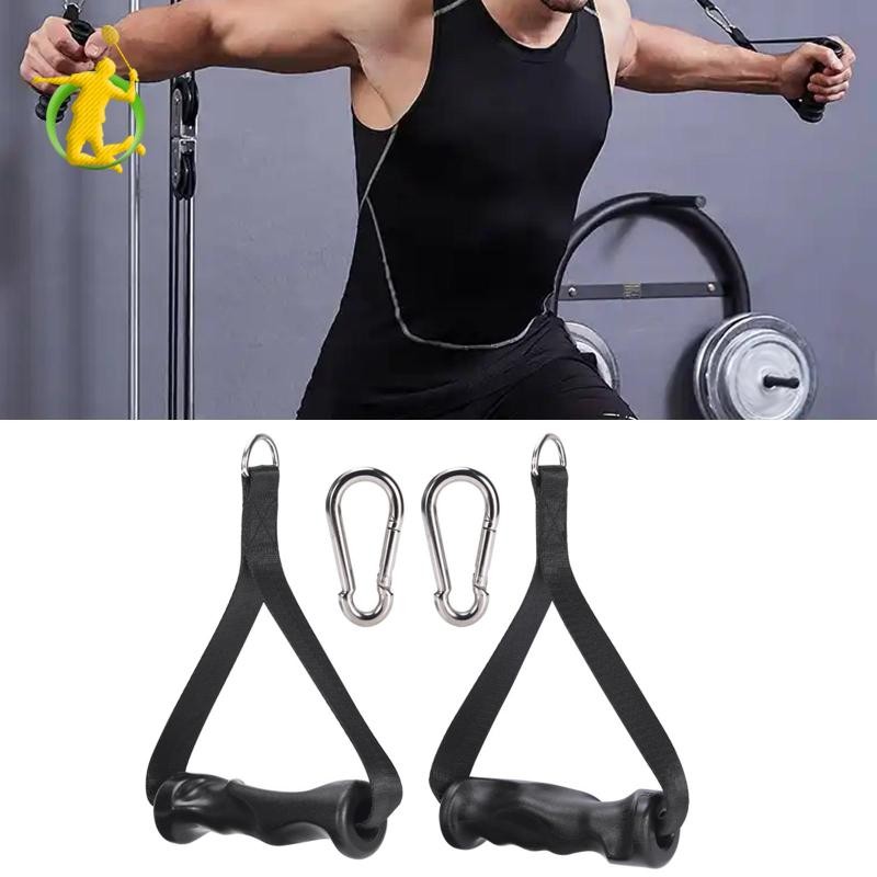 2x Tay cầm dây kháng lực Kẹp đính kèm để rèn luyện sức mạnh Tập luyện Yoga