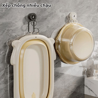 Móc Treo Thau Chậu Nhà Tắm ECO Hút Chân Không Chịu Lực, Giá Cốc Hút Treo Đồ Đa Năng Không Khoan Đục