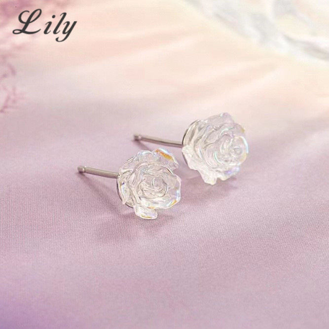 Bông Tai Camellia Trắng Phù Hợp Với Nữ Thời Trang Hoa Nhỏ