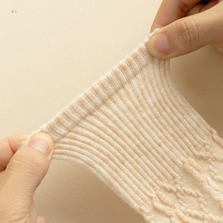 Tất RISEDOT cotton cổ điển màu trơn, giữ ấm và co giãn tốt, phù hợp đến đầu gối dành cho nữ