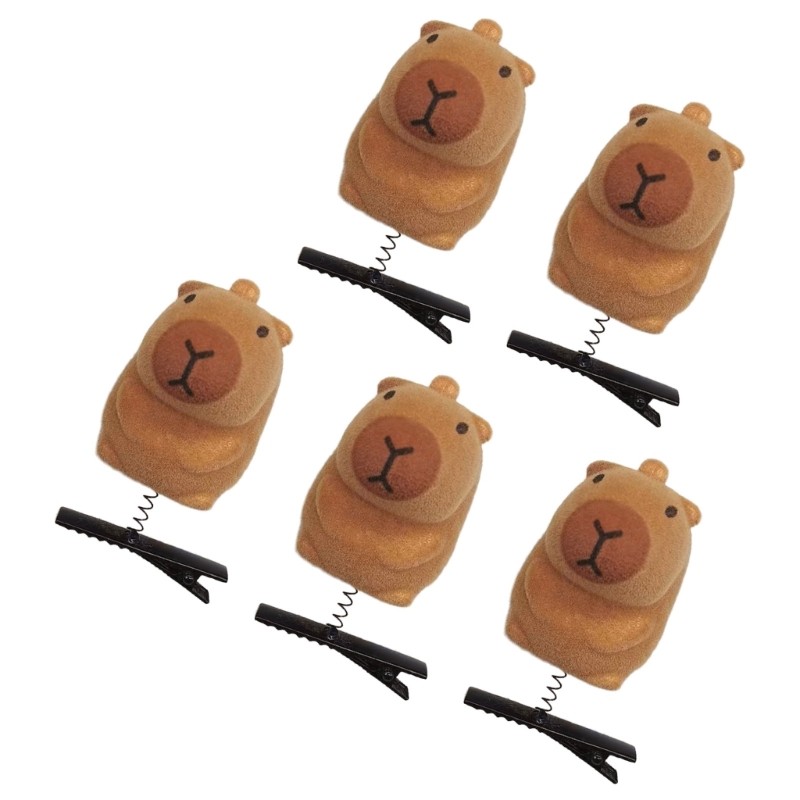 YOI 5 Chiếc Dễ Thương Capybara Sang Trọng Kẹp Tóc Đáng Yêu Capybara Kẹp Tóc Phong Cách Trang Trí Tóc Thích Hợp Cho Thời Trang Trung Hoa