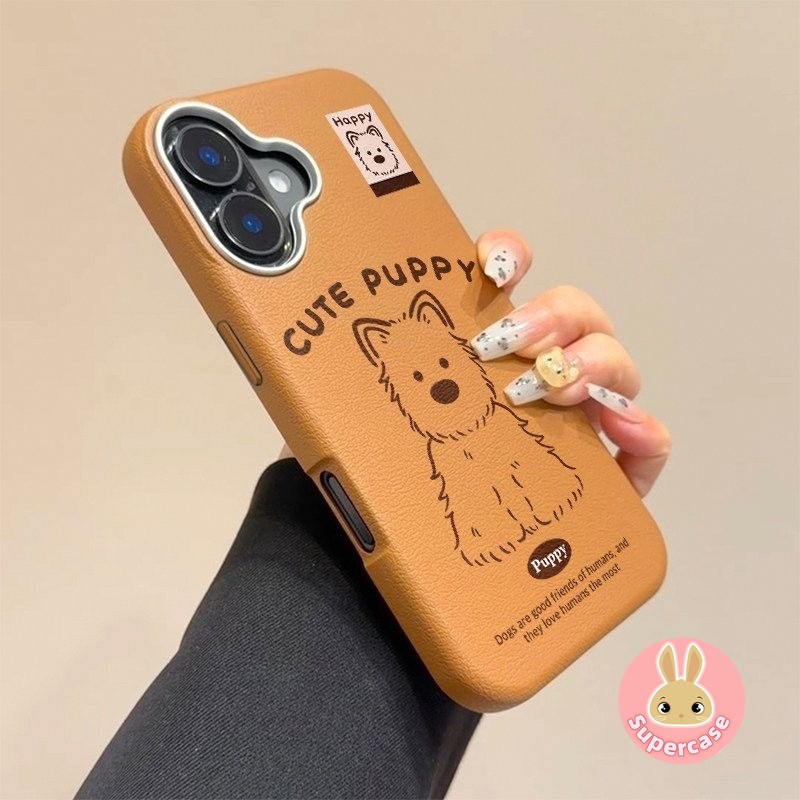 Ốp Điện Thoại Chó Con Dễ Thương Cho OPPO Reno 13F 13 12F 12 11F 11 10 Pro 5 5K 5F 4Z 4G 7 Lite Phim Hoạt Hình Mùa Đông Chó Con Vỏ Mềm Đơn Giản Chống Sốc Tây Nguyên Da PU