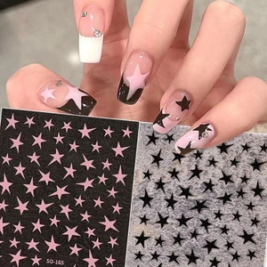 Nhãn dán nghệ thuật làm móng 3D Y2K Star Tự dính Pentagram Stars Thiết kế móng tay dành cho nữ Cô gái Trang trí móng tay DIY Salon {VN}