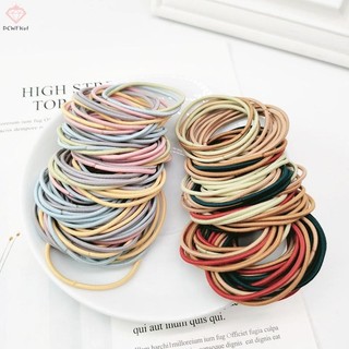 [Pcwkkef] 100 Chiếc Nữ Cô Gái Tóc Cao Su Dây Buộc Tóc Dây Co Giãn Tóc Đuôi Ngựa Giá Đỡ Scrunchies Mới