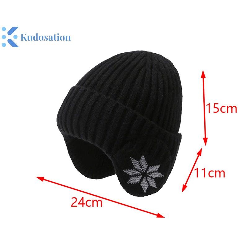 Kudosation Mùa Đông Nam Nữ Mũ Dệt Kim Dày Ấm Áp Đa Năng Có Bịt Tai Mũ Giáng Sinh Thích Hợp Cho Thể Thao Ngoài Trời Mũ Ấm Áp Thông Thường