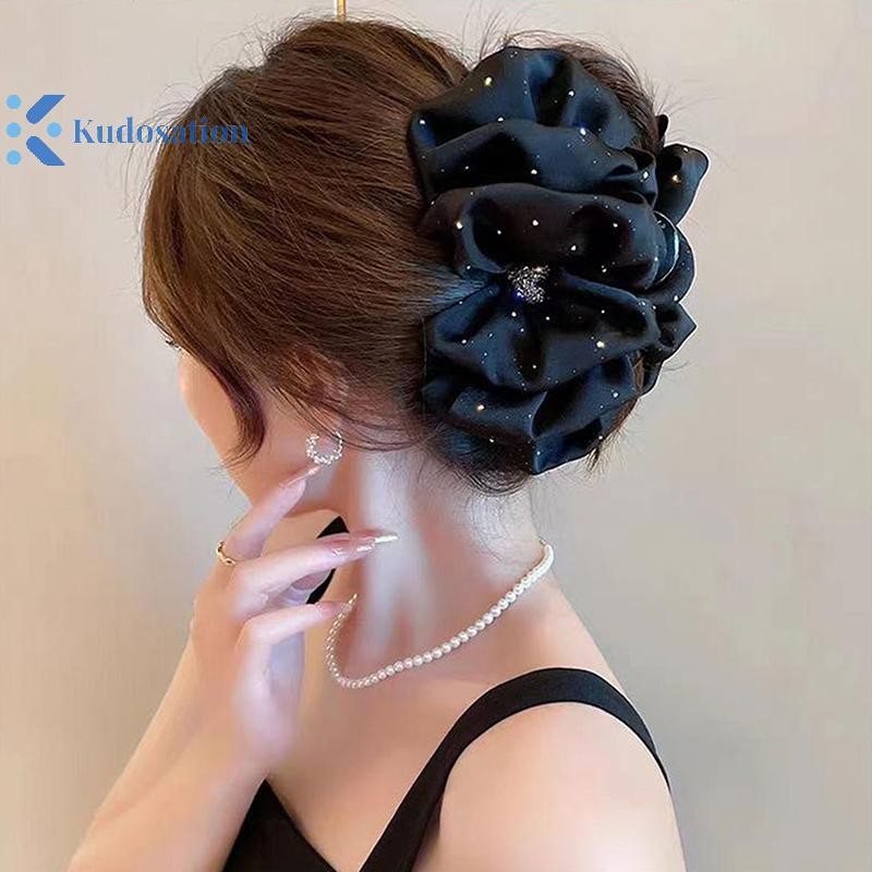 Kudosation Tinh Tế Sáng Bóng Lớn Kẹp Tóc Tính Khí Thanh Lịch Móng Vuốt Tóc Cho Nữ Bé Gái Công Chúa Mũ Đội Đầu Phụ Kiện Tóc Thời Trang Quà Tặng