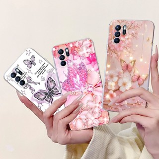 Dành Cho OPPO Reno 6 5G CPH2251 Ốp Lưng Reno 6Z 5G CPH2237 Vỏ Silicon Hoa Thời Trang Mới Vỏ Mềm Cho OPPO Reno6 Z 5G Ốp Lưng