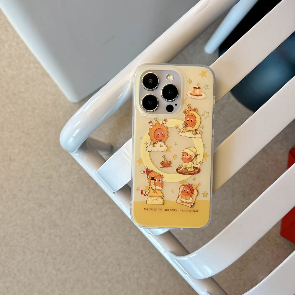 Ốp Lưng Cứng Tương Thích Với iPhone 13 13Pro 13ProMax 14 14Pro 14ProMax 15 15Pro 15ProMax 16 16Pro 16ProMax 17 17Pro 17ProMax Ốp Nam Châm Họa Tiết Bubble Mart