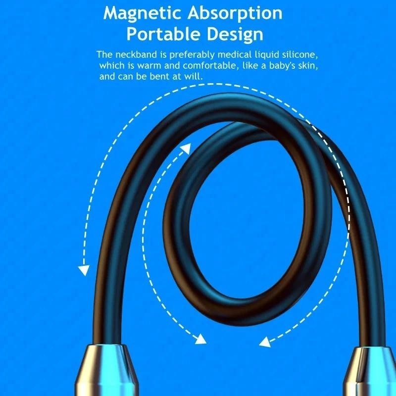 [Sẵn sàng] Tai nghe Bluetooth Tai nghe không dây từ tính HIFI Sport Neckband đeo cổ Tai nghe nhét tai Tai nghe Blutooth không dây có Mic