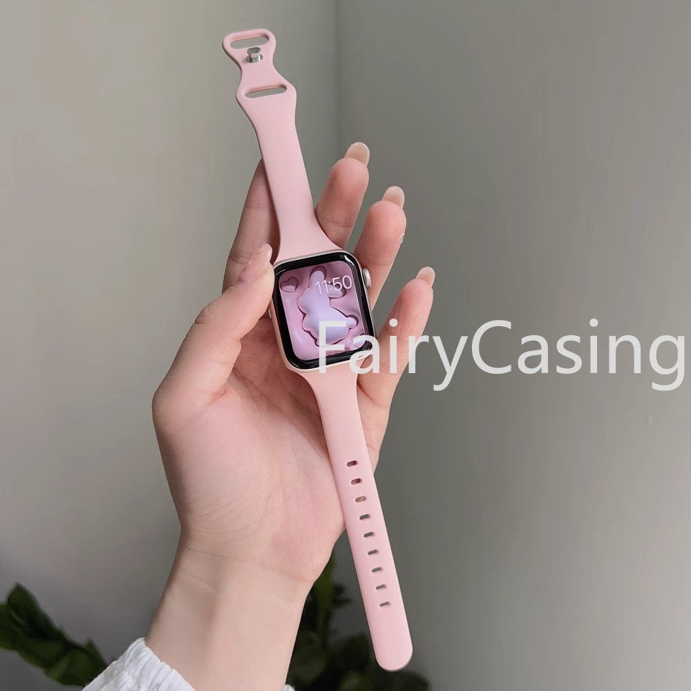 Dây đeo silicon mềm mỏng S11 cho Apple Watch 42mm 46mm 40mm 41mm 45mm 44mm 38mm 49mm Ultra 2 Vòng đeo tay cho iwatch Series 10 9 8 7 6 3 SE S11 S11 Dây đeo