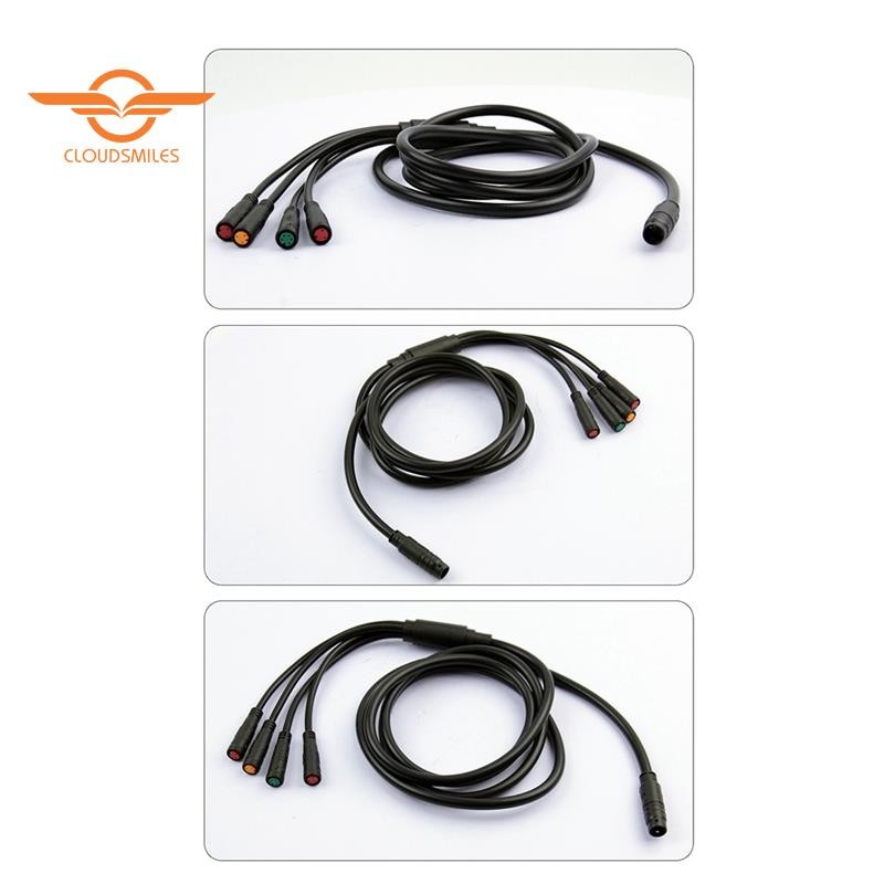 [Cloudsmiles] Cáp Xe Đạp Điện 1 Đến 4 Dây Cáp Chính Đầu Nối Chống Thấm Nước Cho Xe Đạp Điện Phanh LCD