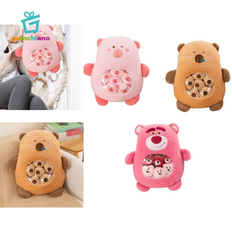 Gamchiano Búp Bê Capybara Với Búp Bê Mini Hoạt Hình Trang Trí Nhà Cửa Động Vật Ăn Nhẹ