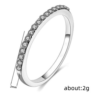 Nhẫn Zircon Bạc S925 Trang Sức Thời Trang Đơn Giản Quà Tặng Nữ 5