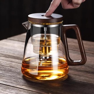 Ấm pha trà thủy tinh 800ml chịu nhiệt có lọc, pha cà phê, dùng cho Kung Fu, văn phòng