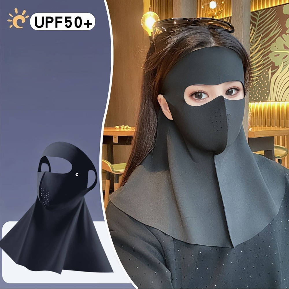 Mặt nạ chống nắng làm mát bằng đá 3D UPF50 +, Vỏ bọc mặt phù hợp với lỗ thông gió ẩn, Bảo vệ tia cực tím chống bụi cho các hoạt động ngoài trời hàng ngày