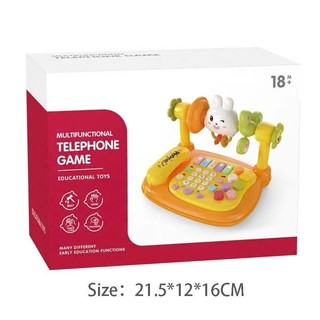 Điện Thoại Bàn Đồ Chơi Cho Bé Từ 1-4 Tuổi – Có Âm Thanh Vui Nhộn, Màu Sắc Bắt Mắt, Phát Triển Giác Quan