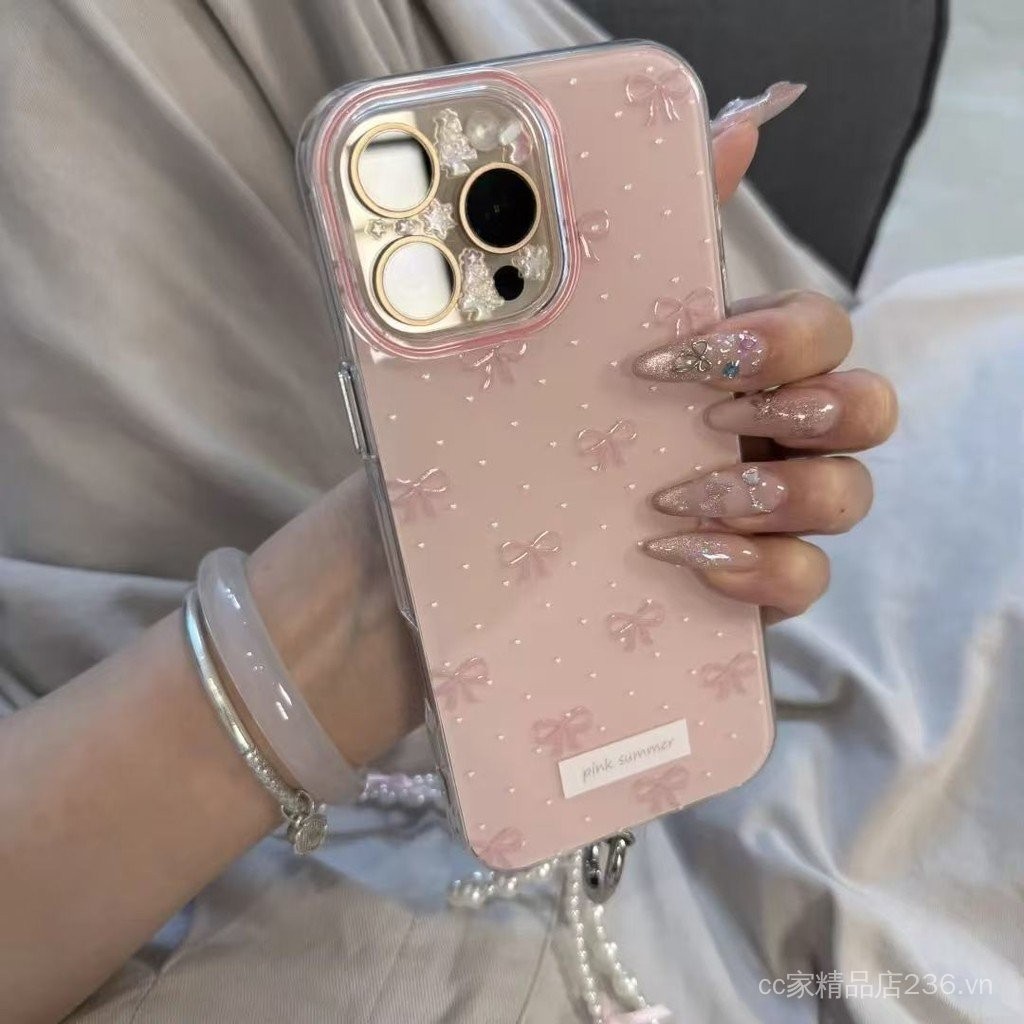 [Giảm giá hấp dẫn] Ốp lưng bướm hồng ngọc cho iPhone 13/14/15/12 Pro/11/XS/XS Max