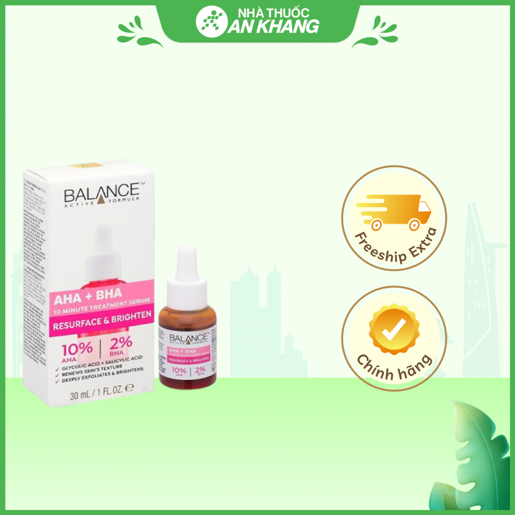 Serum Balance Active Formula AHA + BHA tẩy tế bào chết, làm sáng và mịn da chai 30ml