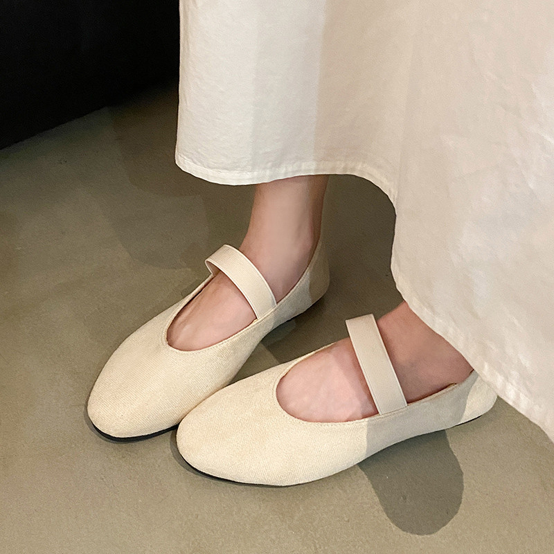 Atikota Nữ Mary Jane Flats Thời Trang Màu Trơn Đơn Giản Thoải Mái Ánh Sáng Ngoài Trời