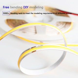 Dải đèn LED COB DC 5V 12V 24V 320 đèn LED / m Mật độ cao Đèn LED COB linh hoạt 8MM PCB Thanh đèn tuyến tính Đồng phục sáng Không có điểm để trang trí nhà cửa trong nhà Đồ dùng chiếu sáng DIY