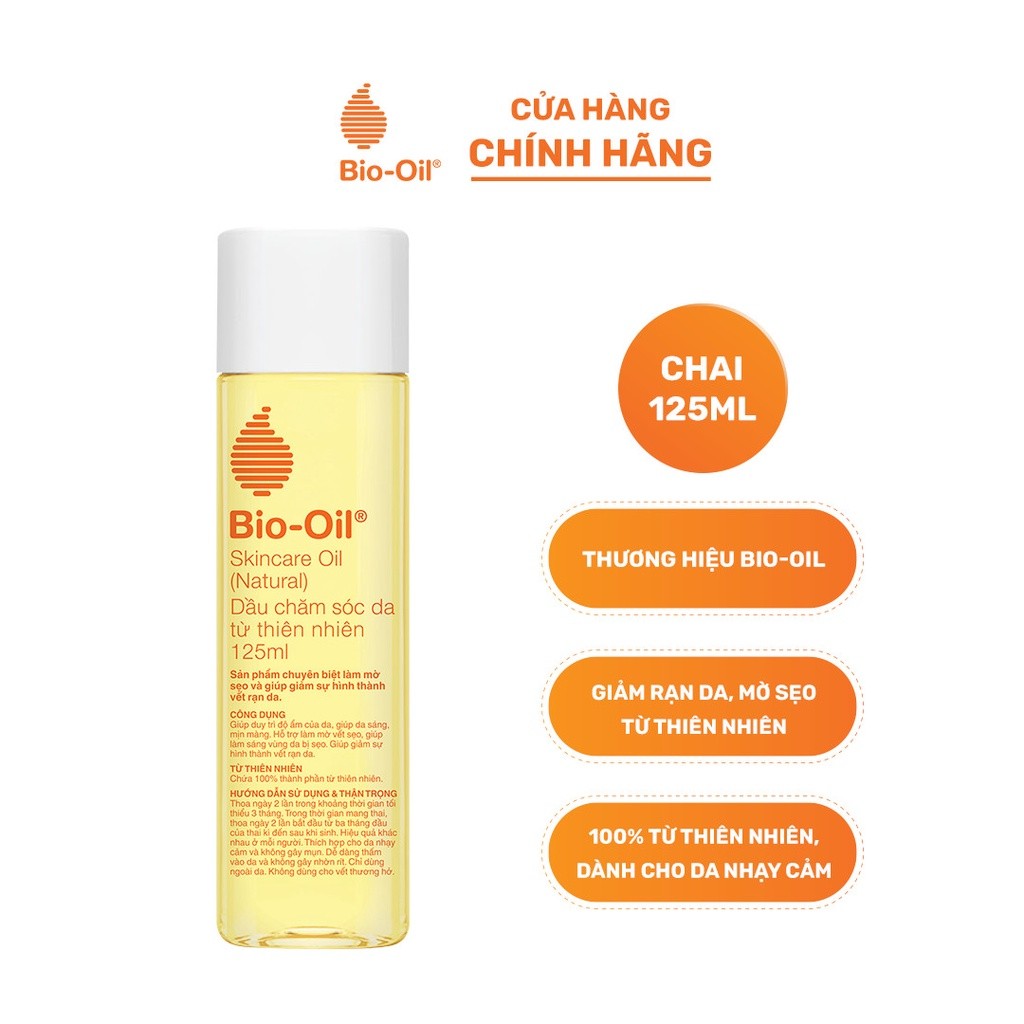 Ảnh Dầu chăm sóc da từ Thiên Nhiên giúp giảm rạn da cho da nhạy cảm BIO-OIL SKINCARE OIL (NATURAL) 125ML 1