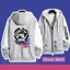 YB1 Honkai Star Rail Bạc Sói Vẽ Tay Áo Khoác Áo Khoác Tùy Chỉnh Cá Tính Full Zip Áo BY1