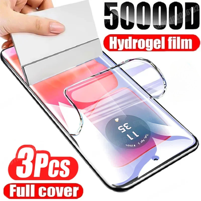 Meizu21 21Pro 20Pro 18sPro 18Pro 3 Cái 5000D HD Trong Suốt Mờ Mờ Mềm Hydrogel Cho Meizu 20 Classic 21 18s 18 Pro Note 18x Chống Vân Tay Bảo Vệ Màn Hình Điện Thoại