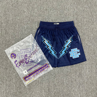 EE Sports Fitness Casual Lightning In hình Boxer dài đến đầu gối Eric emanuel Quần short bóng rổ thoáng khí lưới Mỹ