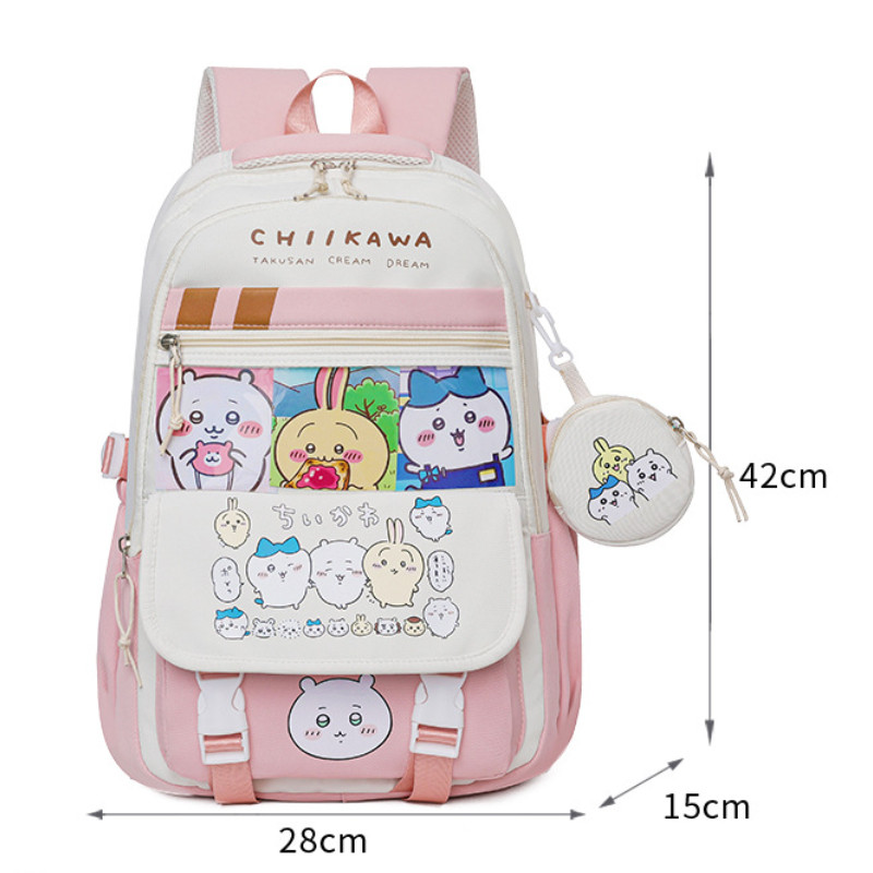 Ba Lô Chiikawa YT2 Dành Cho Học Sinh Dung Tích Lớn Nhẹ In Hình Nữ Dễ Thương Usagi School Bag TY2