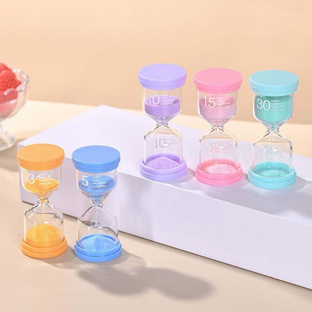 Đồng hồ cát đầy màu sắc CATIYAHA, Đồng hồ cát thủy tinh Borosilicate cao màu Macaron, Quà tặng bền 3 / 5 / 10 / 15 / 30 phút Hẹn giờ đồng hồ cát chắc chắn cho trẻ em