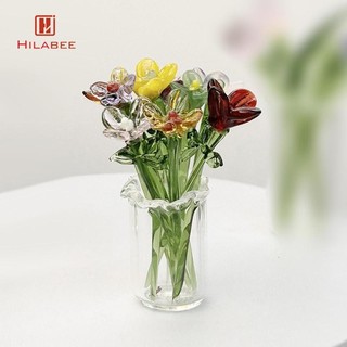Bình Thủy Tinh Nhỏ Sắp Xếp Hoa Hộp Đựng Trang Trí Sưu Tập Trang Trí Ấm Hoa Thanh Lịch Cho Bàn Gia Đình Trung Tâm