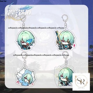 Anaxagoras Móc khóa Anime móc chìa khóa nam thanh ray ngôi sao honkai cho Nữ Móc Khóa Acrylic hình kawaii sáng tạo thời