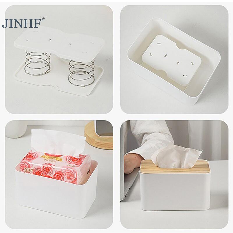 JINHF Sáng Tạo Giá Đỡ Lò Xo Hộp Khăn Giấy Tự Động Nâng Lò Xo Tải Khăn Giấy Hộp Mùa Xuân Giá Đỡ Khăn Giấy Ô Tô Hộp Mùa Xuân Giá Đỡ HOT