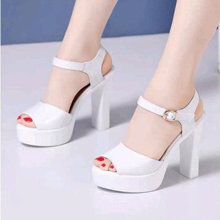GIÀY SANDAL CAO GÓT QUAI CÁ SẤU 10P Mũi tròn Nữ DéP Shoes XXQ TT VV IINNBB