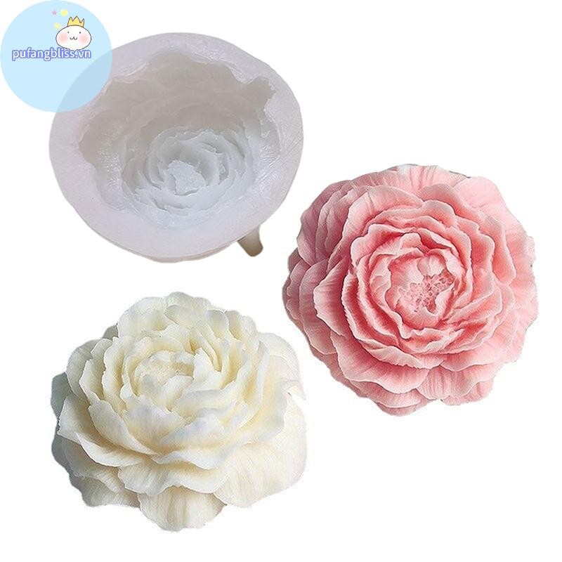 Pufangbliss Khuôn Bánh Silicon Sô Cô La Xà Phòng Dụng Cụ Làm Nến Khuôn Dập Nổi Hoa Thơm Kẹo Handmade Trang Trí Đám Cưới VN
