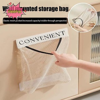 Pnpia 1 Túi Lưới Bảo Quản Nhà Bếp Túi Đựng Rác Treo Tường Dụng Cụ Bảo Quản Dung Tích Lớn Túi Bảo Quản Bao Bì Túi Nhựa Boutique