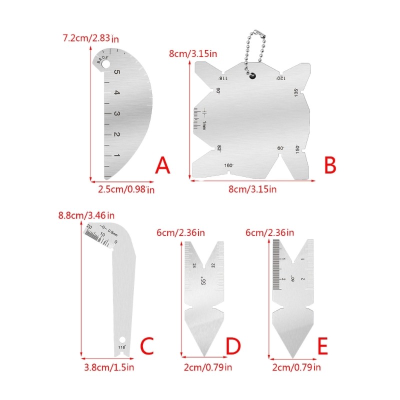 EDB * Đồng hồ đo đường may hàn điện tử Góc đo mối hàn chính xác Thước đo đường may hàn
