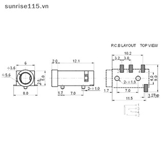 Srvn 10 Cái Th Hole PCB Ngang 4 Tiếp Xúc 4 Dây Góc Phải Bên Trong 4 Cực TRRS 3.5 MM Đầu Nối Jack Âm Thanh.