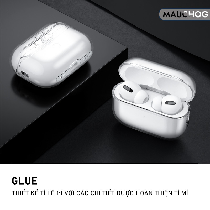 Ốp Case Trong Suốt Có Khớp Nối Chống Rơi Rớt Kèm Móc Khóa Cho Airpods Pro 3 2 Airpods 4