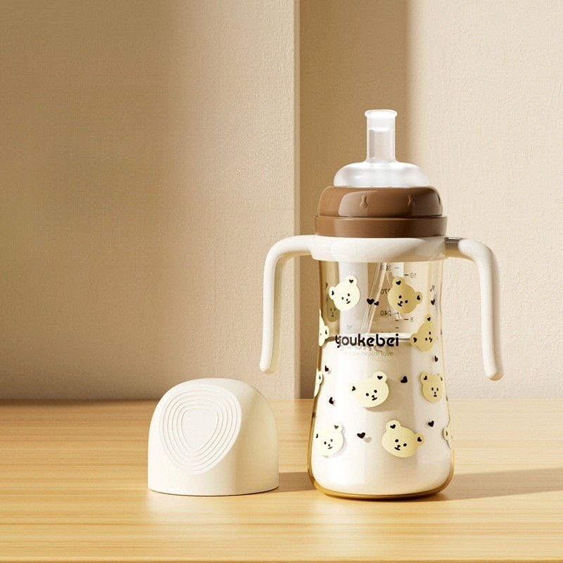 BìNh SữA Cho Bé 300ML Chống Rơi Hoa Văn Dễ Thương Chống Đầy Hơi Độ Nhạy Nhiệt Độ Và Đổi Màu